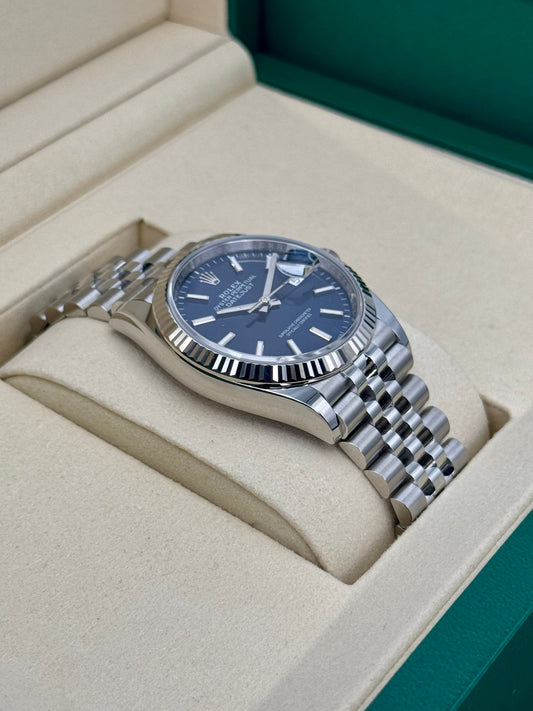 NEW 2025 Rolex Date just 36mm Stainless Steel Jubilee Blue Dial