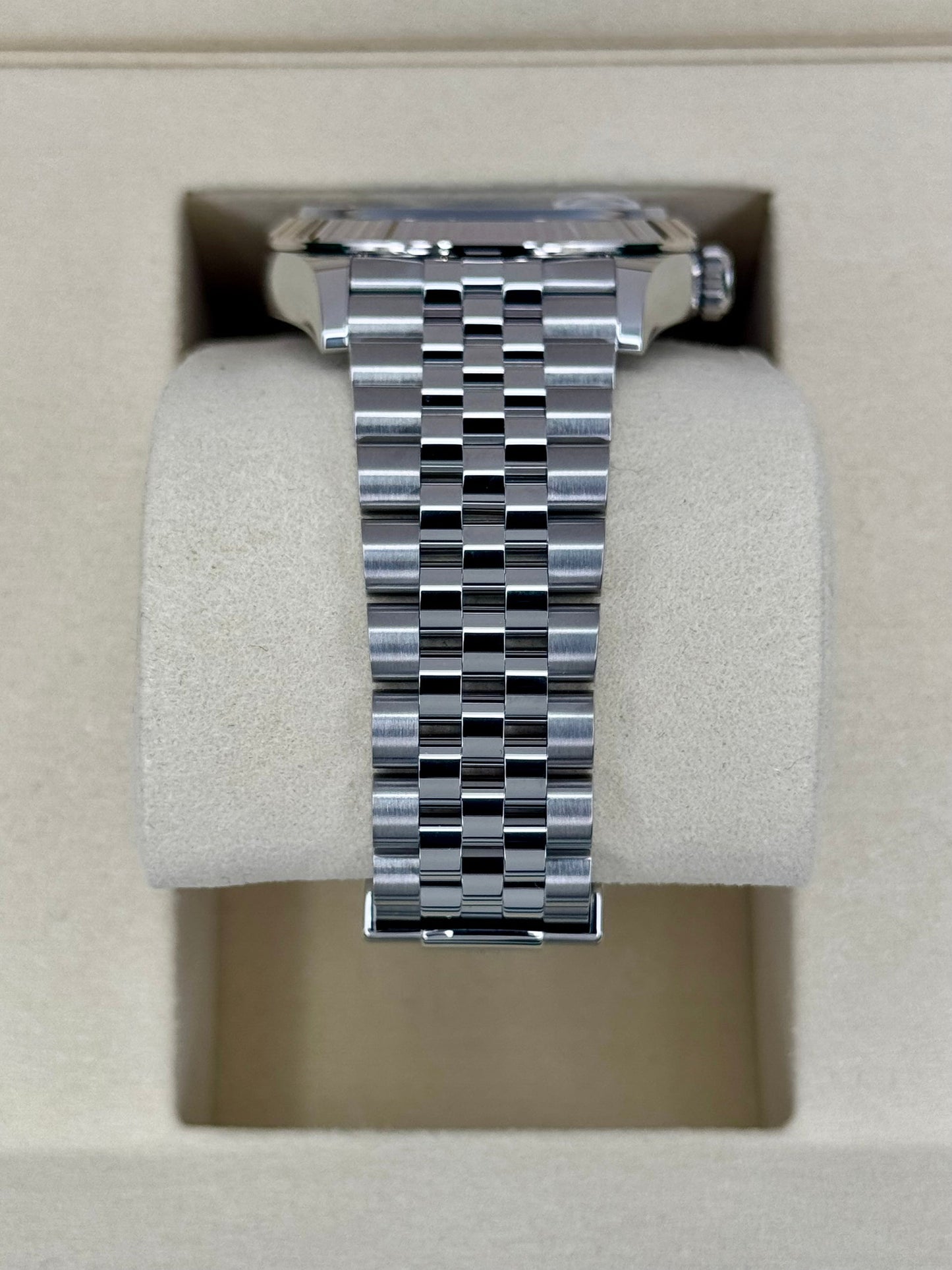 Rolex Date just  Stainless Steel Jubilee Blue Dial