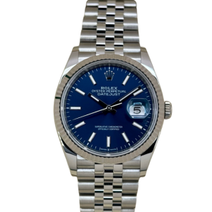 NEW 2025 Rolex Date just 36mm Stainless Steel Jubilee Blue Dial