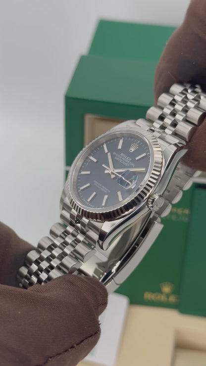 NEW 2025 Rolex Date just 36mm Stainless Steel Jubilee Blue Dial